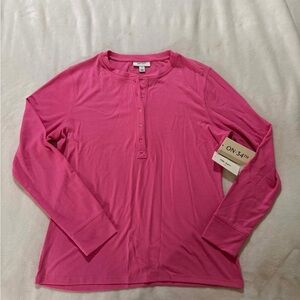 ON-34TH Women's Long-Sleeve Ribbed Size PLUS 1X